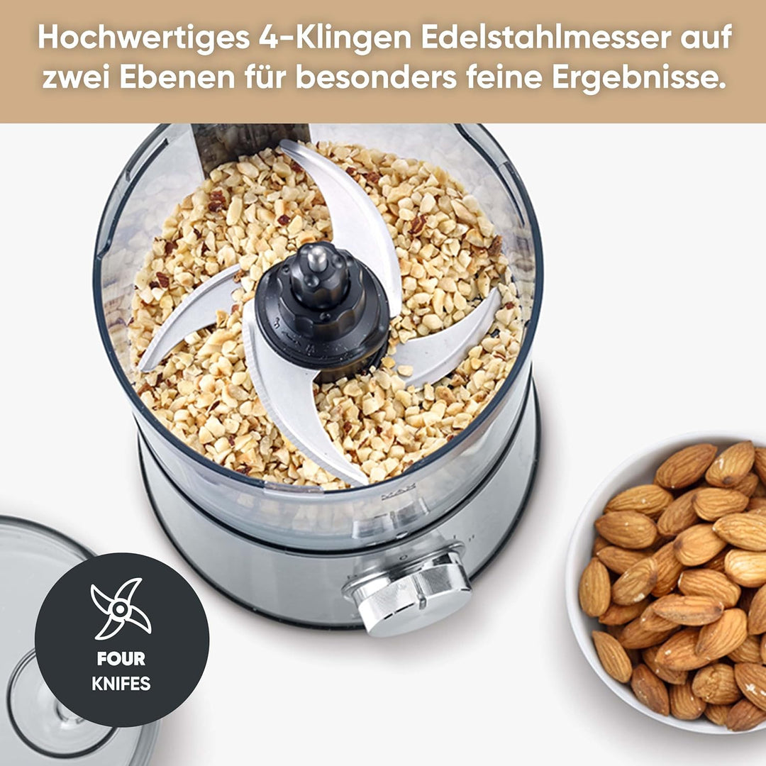 SEVERIN Kompakt-Multizerkleinerer, Universalzerkleinerer für grobes und feines Zerkleinern, Küchenma