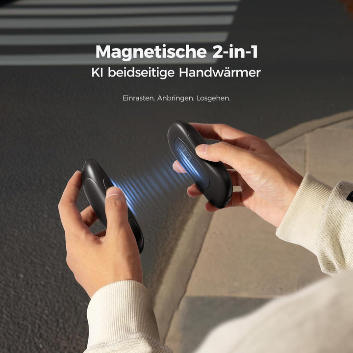 OCOOPA handwärmer elektrisch 10000 mAh Split-Magnetic 2er-Pack, 4 Heizmodi, schnelleres Aufheizen ha