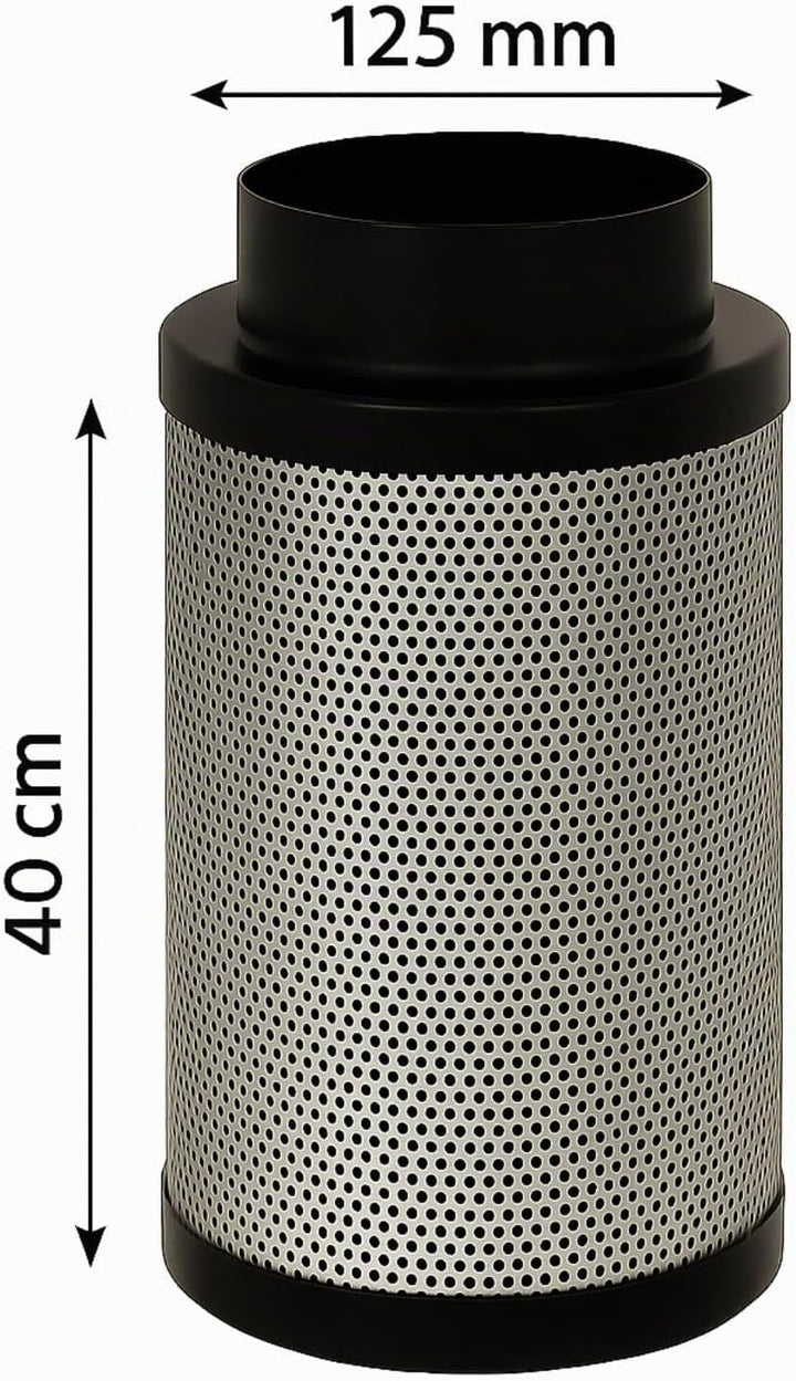 Weedness Aktivkohlefilter Anti Geruch für Indoor Grow, 480 m³/h, 125 mm, 40 cm, Belüftung, Geruchsfi