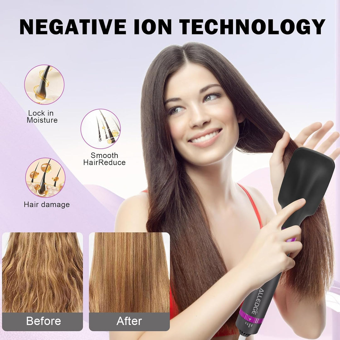 5-in-1 Warmluftbürste-Föhnbürste Set mit Negativerionen-Technologie Warmluftbürste für Trocknen, Glä