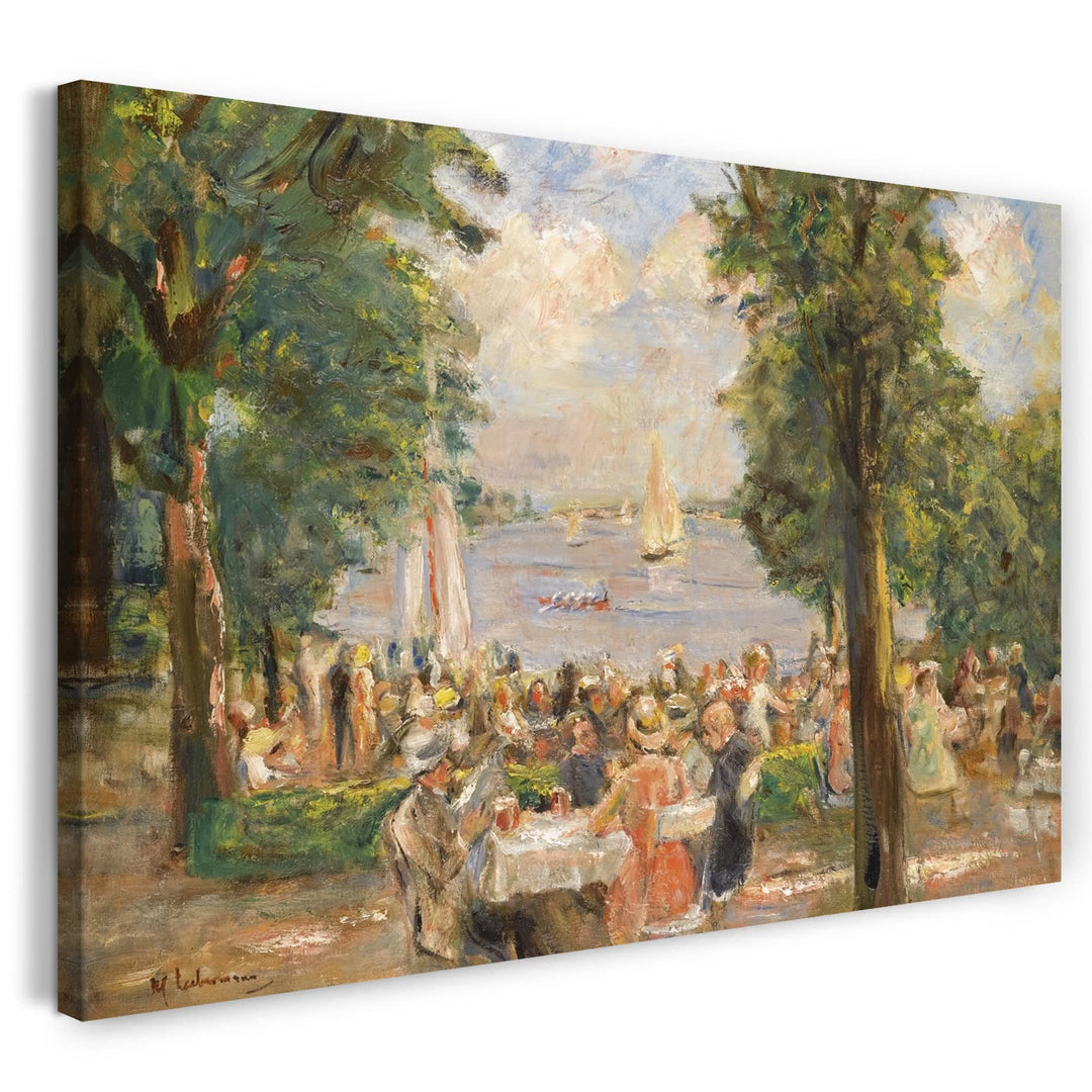 Printed Paintings Leinwand (80x60cm): Max Liebermann - Biergarten nahe Wannsee 80x60 cm, 80x60 cm