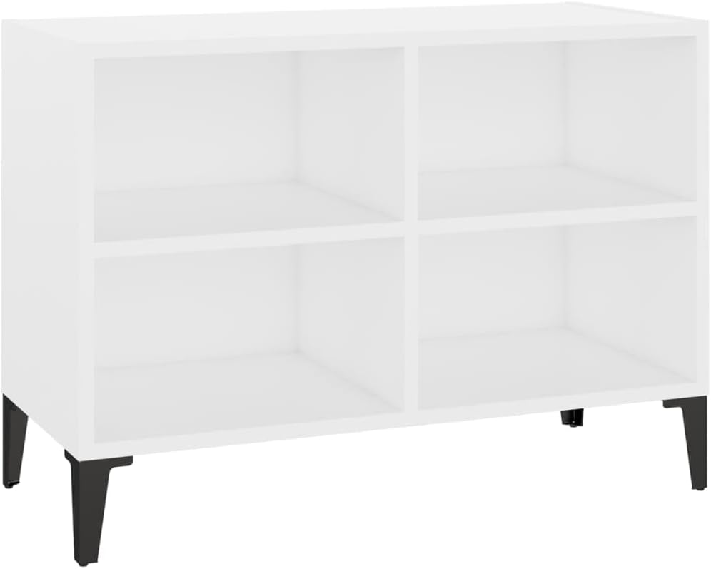 vidaXL TV Schrank mit Metallbeinen 4 Fächern Lowboard Sideboard Fernsehschrank Fernsehtisch TV Möbel