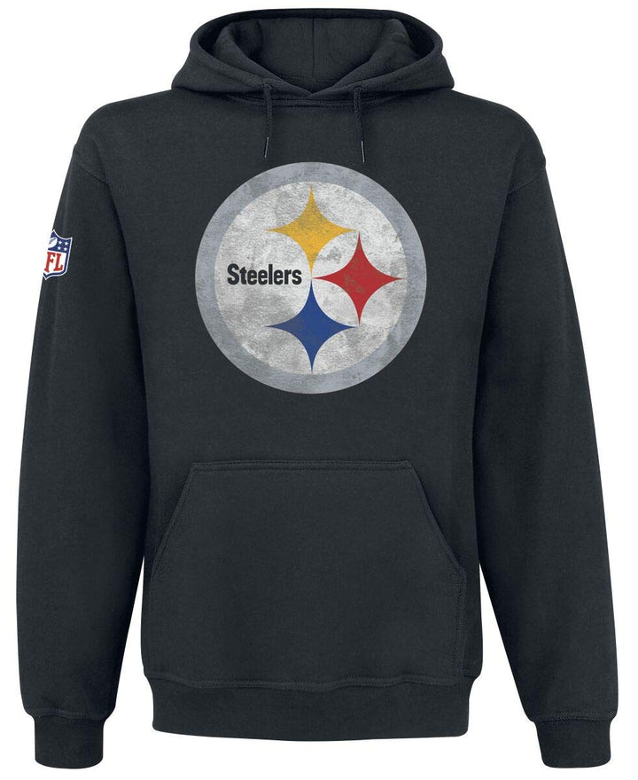 Majestic Athletic NFL Football Hoody Pittsburgh Steelers Hooded Sweater Logo Hyper Domestic M Schwar