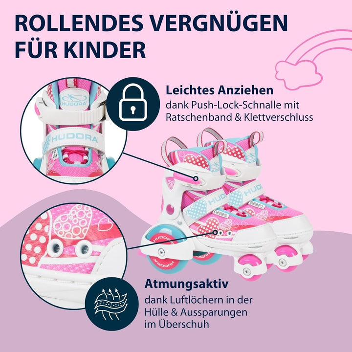 HUDORA Rollschuh My First Quad in versch. Grössen & Farben - hochwertige Rollschuhe für Kinder bis 2