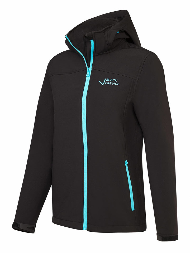 Black Crevice Damen Softshelljacke 42 black/blue, 42 black/blue