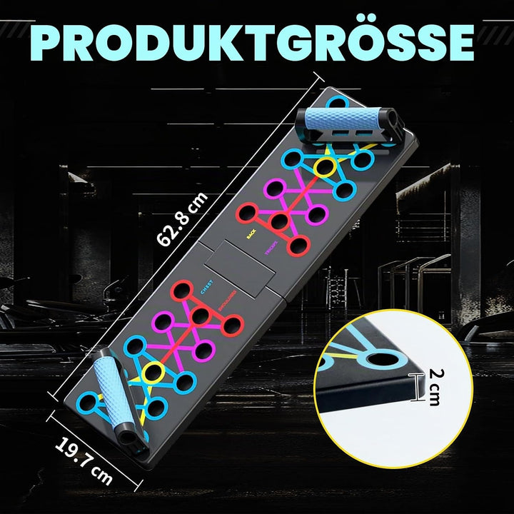 Liegestützbrett Push Up Board Faltbar Tragbar Liegestütze Brett mit Rutschfeste Silikongriffe Fitnes