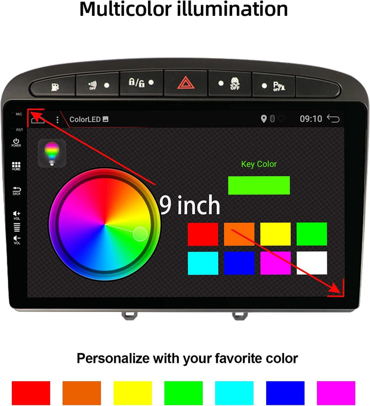 JOYX PX6 Android 10 Autoradio Passt für Peugeot 308/408 (2010-2016) - [4G+64G] - Kamera Canbus KOSTE