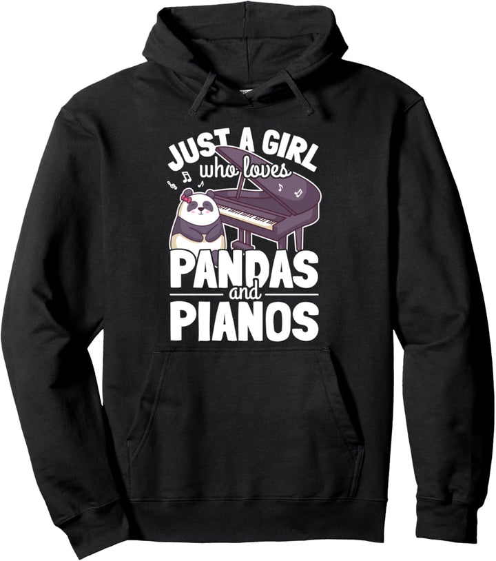 Klavierspielerin Pianistin Klavier Musikerin I Panda-Bär Pullover Hoodie
