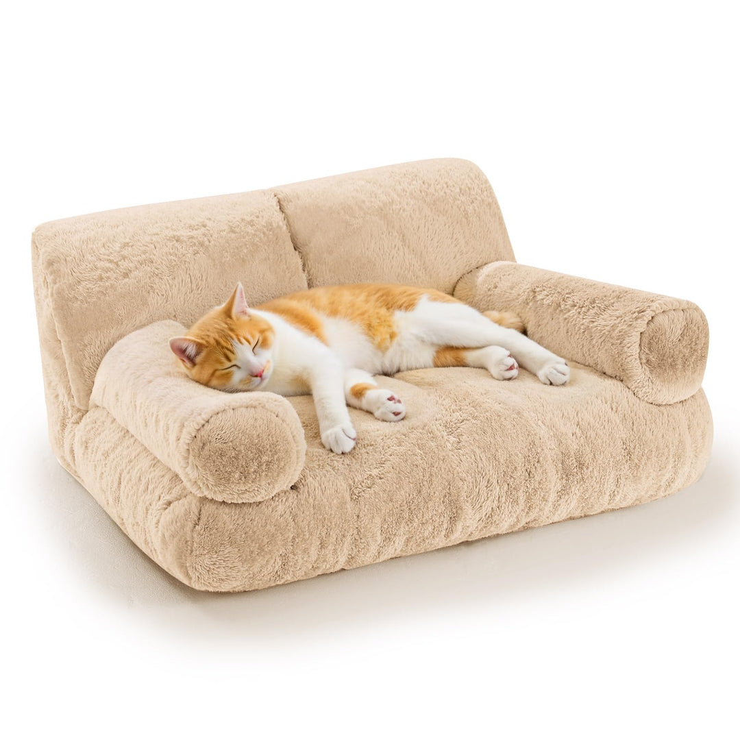 Gimars Grosse Katzen Bett – 10% mehr Füllung, Orthopädisches, Flauschiges, Waschbares Katzenbett mit