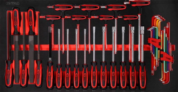 KS Tools 813.0042 Schraubendreher- / und Feilen-Satz in Schaumstoffeinlage, 42-tlg