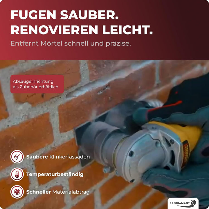 PRODIAMANT Hartmetall Fugenfräser 6 mm für Winkelschleifer Mörtelfräser mit M14 Gewinde 6mm, 6mm