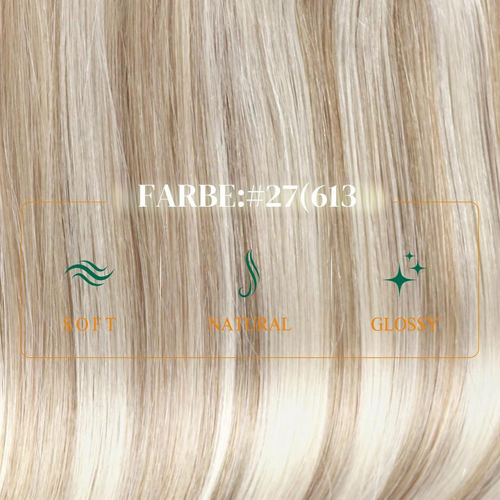Easyouth Draht Hair Extensions Echthaar Blond Wire Haar Extensions Remy Echthaar miut Draht Extensio