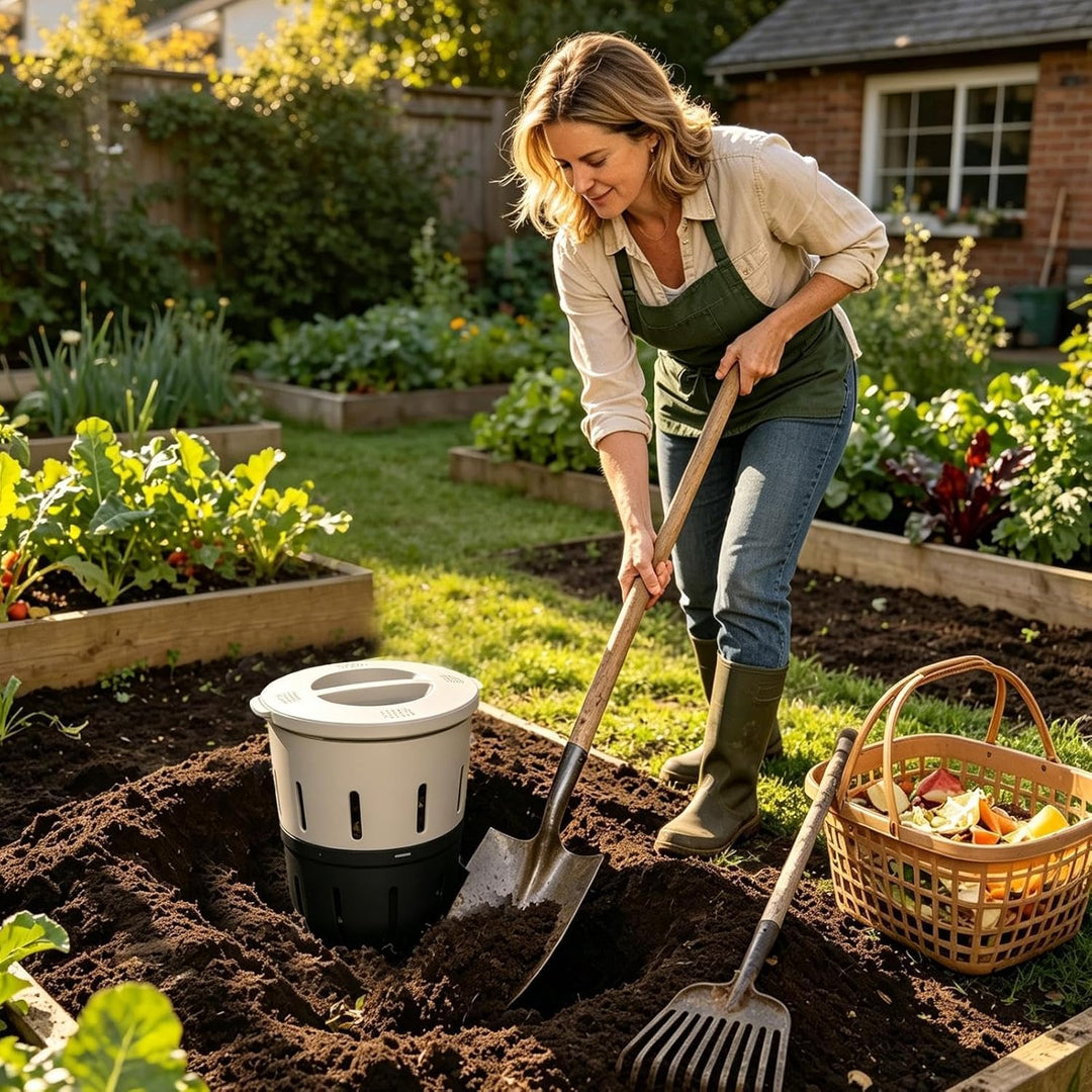 Unterflur-Wurmkomposter | 12,5 Liter Aussenkomposter | Wurmkompostbehälter | Für Gärtner, Pflanzenzü
