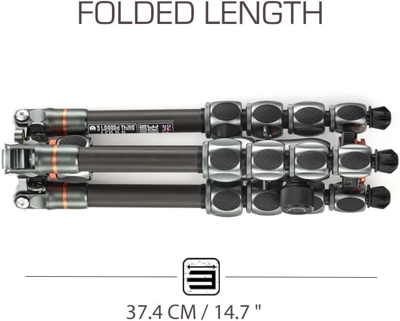3 Legged Thing Pro Range 2.0 Leo 2.0 Reisestativsystem aus Carbon – Verstellbares Kamerastativ mit 3