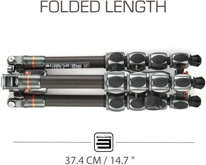 3 Legged Thing Pro Range 2.0 Leo 2.0 Reisestativsystem aus Carbon – Verstellbares Kamerastativ mit 3