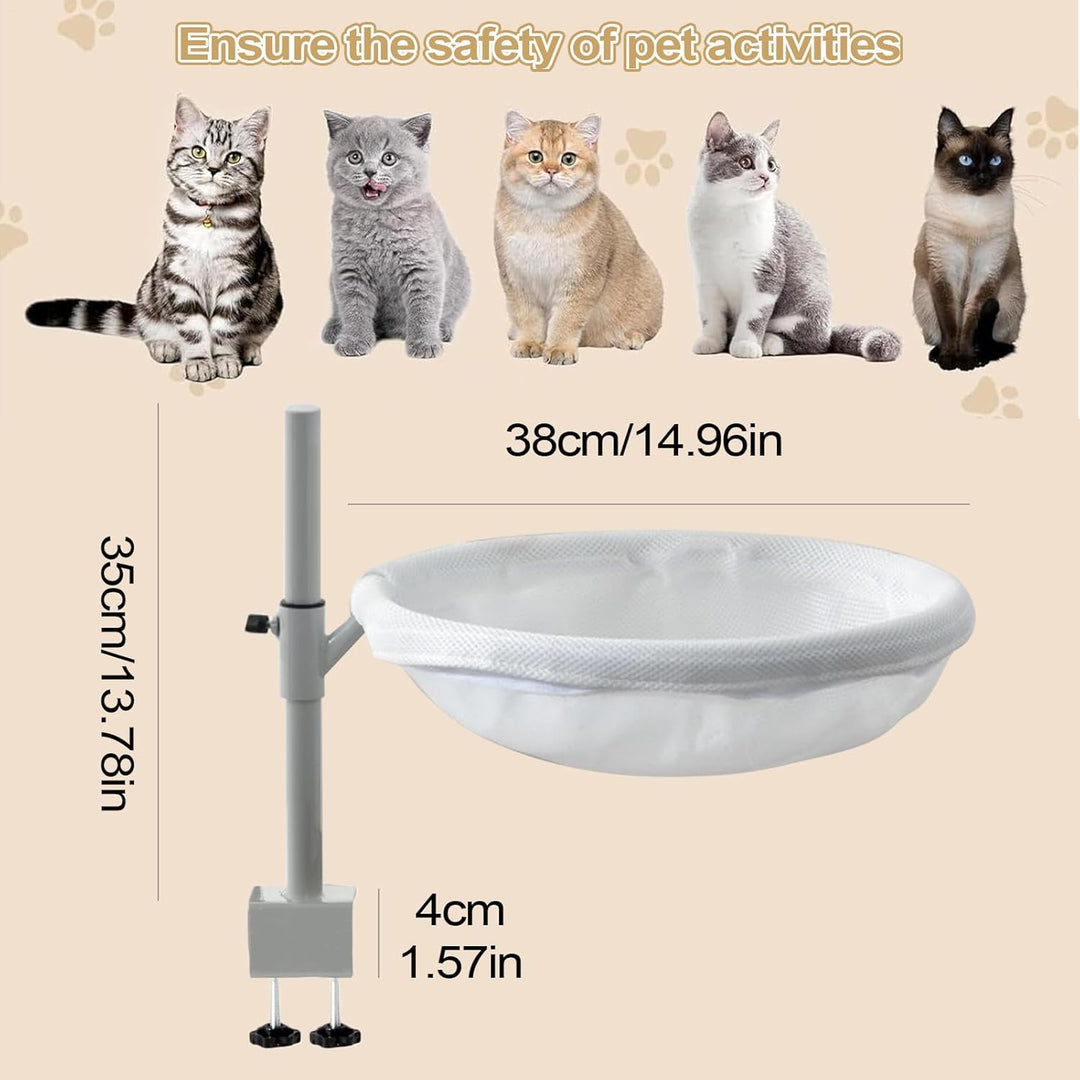 Katzenbett Schreibtischmontage - Katzen Schreibtisch Hängematte | 360° Drehbares Möbelstück Mit Abne