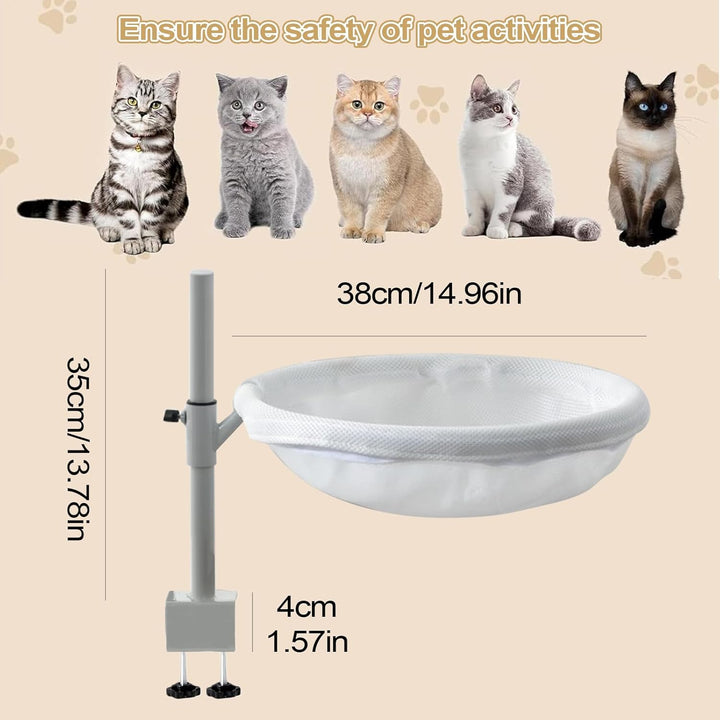 Katzenbett Schreibtischmontage - Katzen Schreibtisch Hängematte | 360° Drehbares Möbelstück Mit Abne