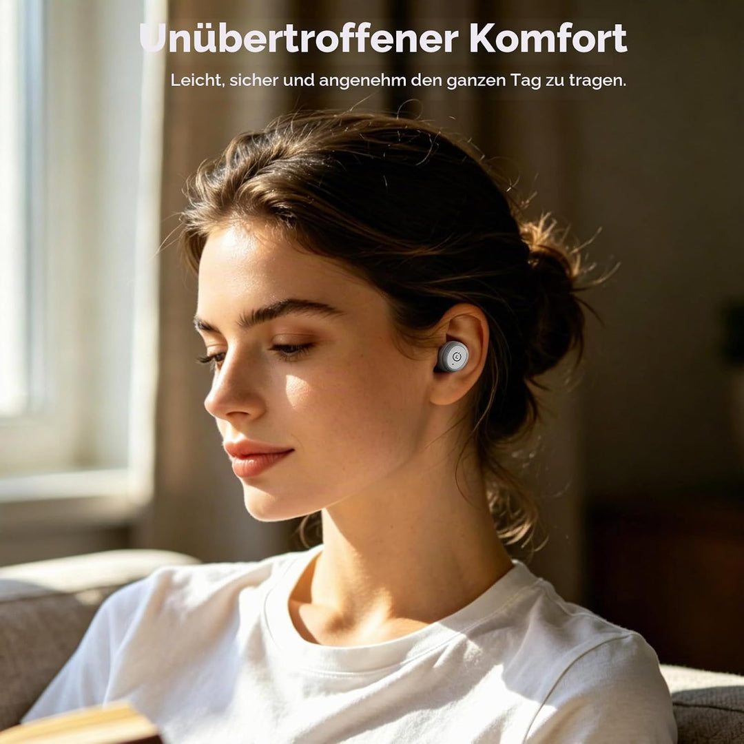 TOZO T10 Kopfhörer Kabellos Bluetooth In Ear mit Ladecase 55 Std. IPX8 | ENC für klare Anrufe und Kl