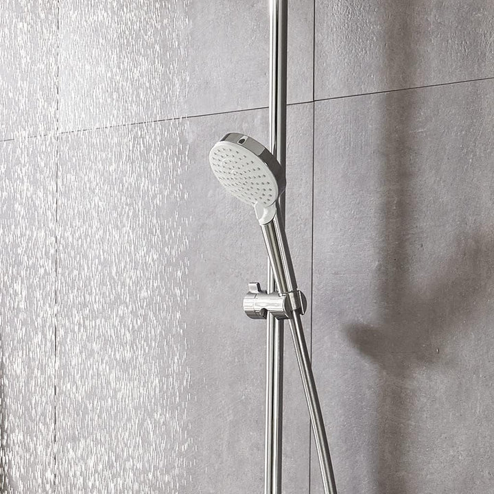 hansgrohe wassersparender Duschkopf Crometta, Sparduschkopf, 2 Strahlarten, Weiss/Chrom, 9l / min 2
