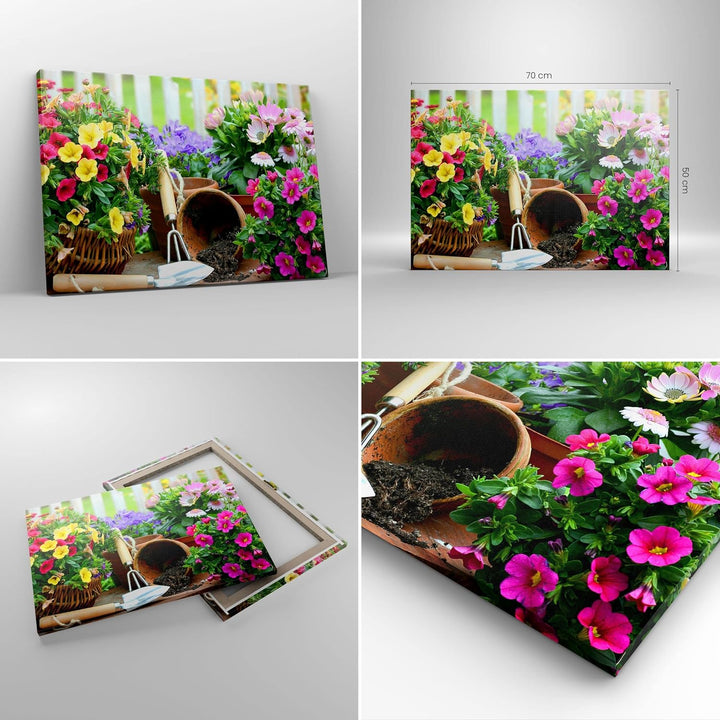 Bilder auf Leinwand Pflanzen Garten Frühling Natur Leinwandbild 70x50cm Wandbilder Dekoration Wohnzi