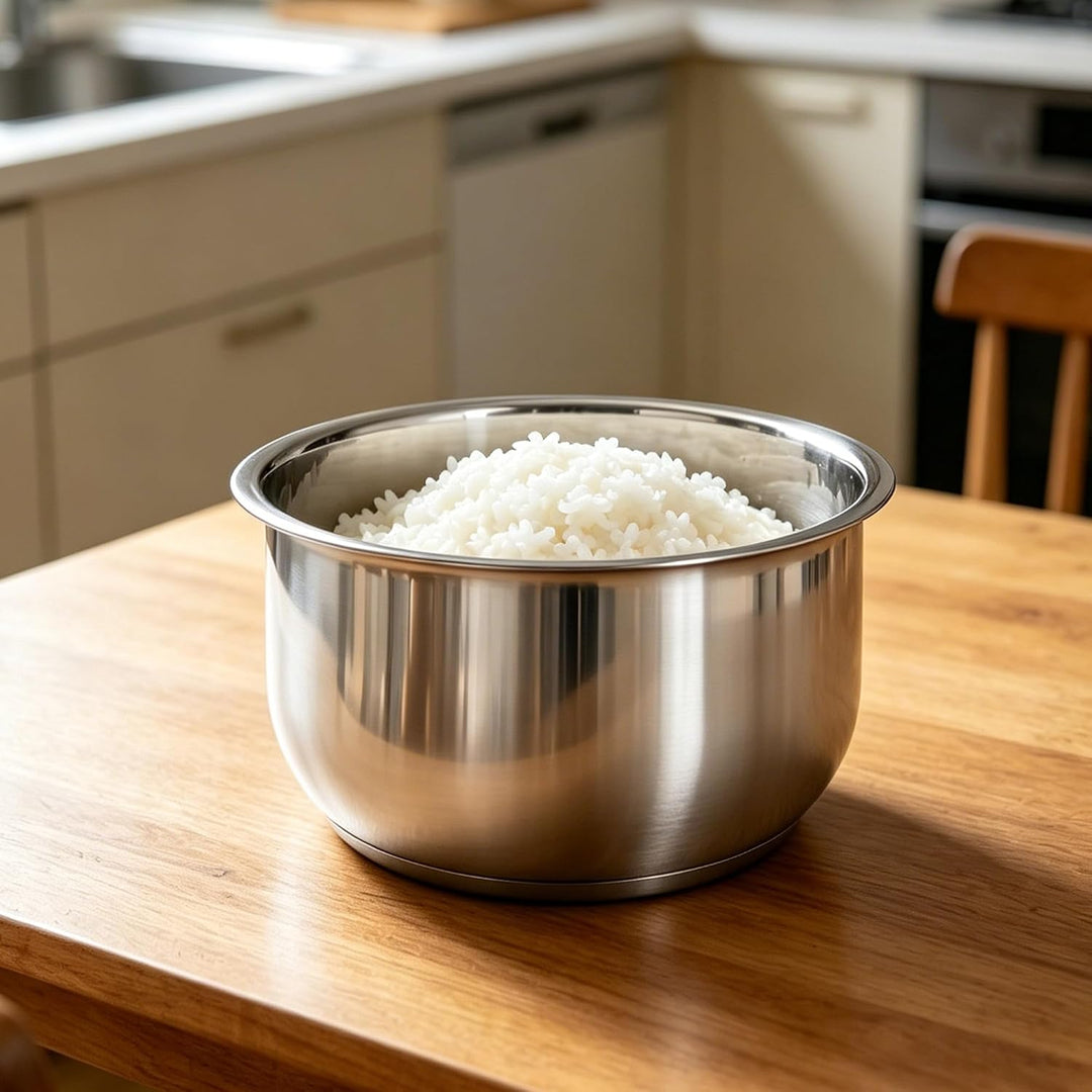 Linkidea Reiskocher Innentopf Ersatz, 304 Edelstahl Schnellkochtopf Topf, Multi-Cooker Ersatz Innens