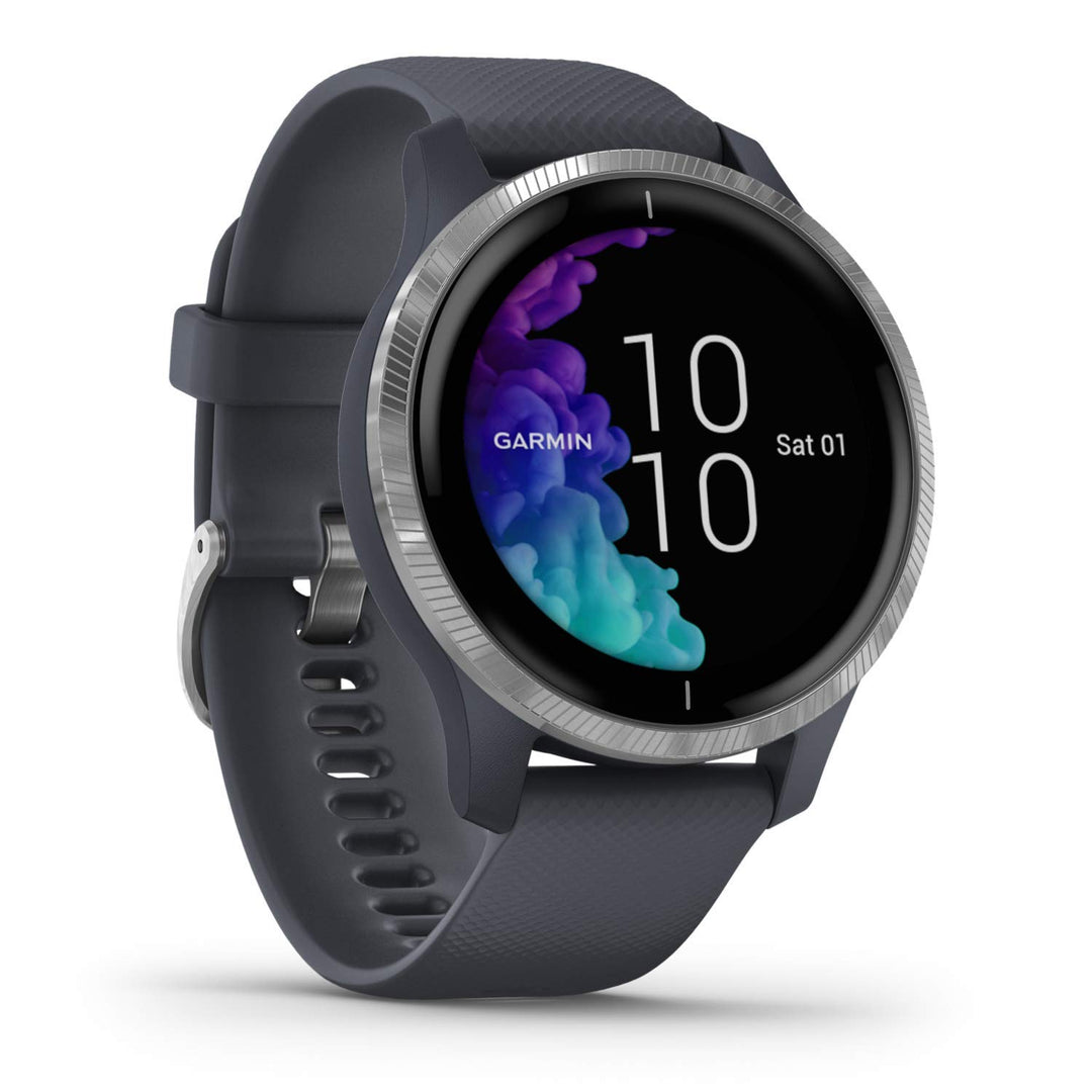 Garmin venu – wasserdichte GPS-Fitness-Smartwatch mit AMOLED Display, Trainingsplänen & animierten Ü