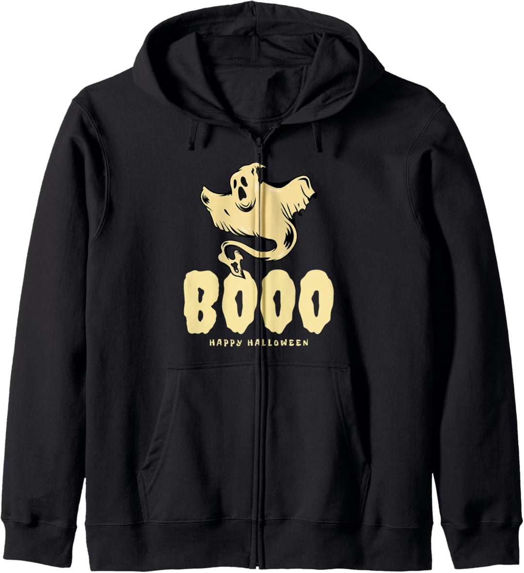 Booo Ghost Happy Halloween lustiges Kostüm Kapuzenjacke