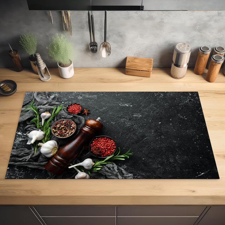 Herdabdeckplatte 90x52 cm Einteilig Küche Herdabdeckung Induktionsfeld Ceranfeld Herdabdeckplatten V