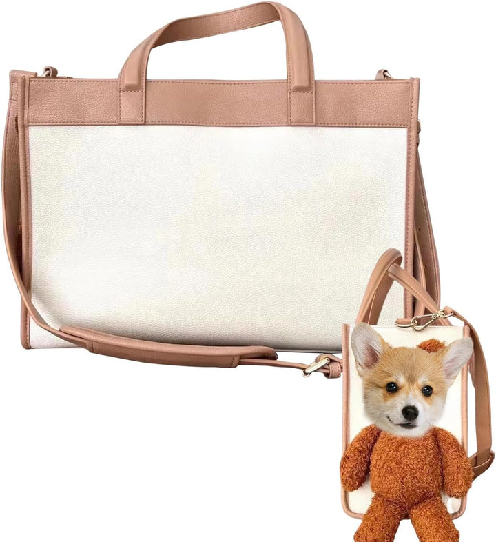 Haustiertaschen für Reisen, PU-Leder, Hundetragetasche, multifunktionale atmungsaktive Katzentasche,