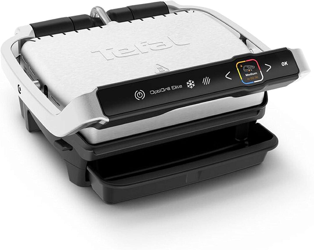 Tefal Optigrill GC750D Elite Elektrogrill | für den Innen- und Aussenbereich | automatischer Grillse