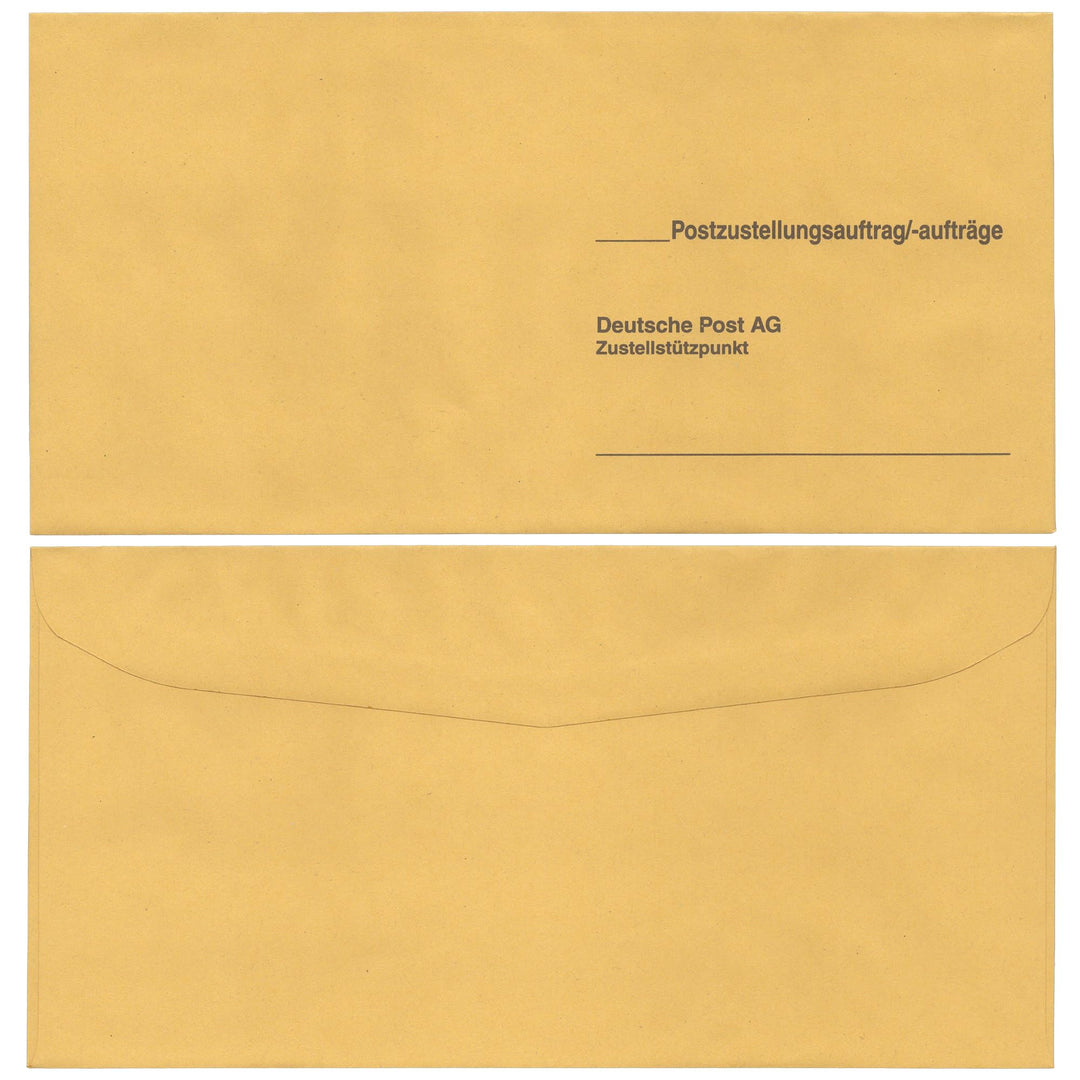 Postzustellungsumschläge Standard „ Postzustellungsauftrag “ - Zustellungshüllen KO 120 × 235 mm, Re