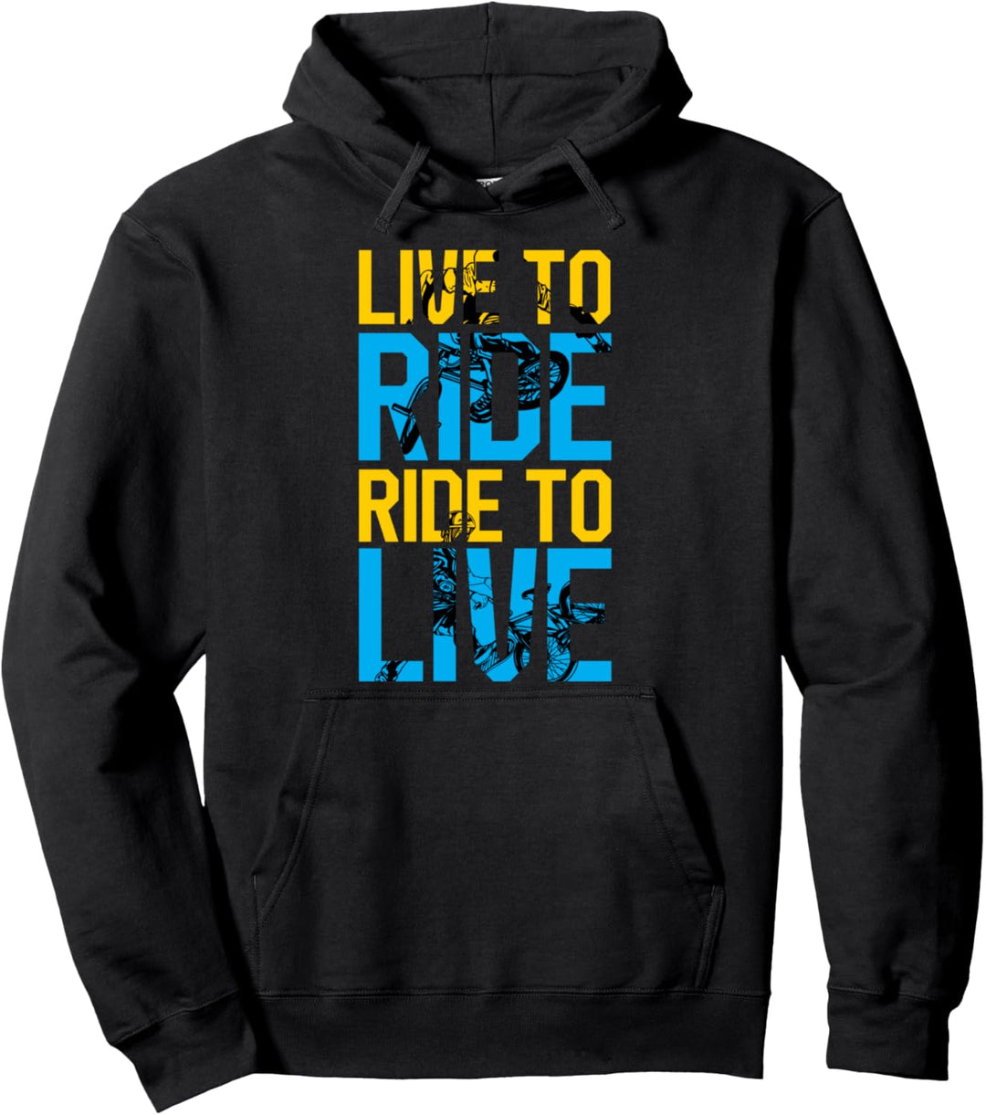 Lebe Um Zu Fahren Fahre Um Zu Leben Freestyle Halfpipe Biker Pullover Hoodie