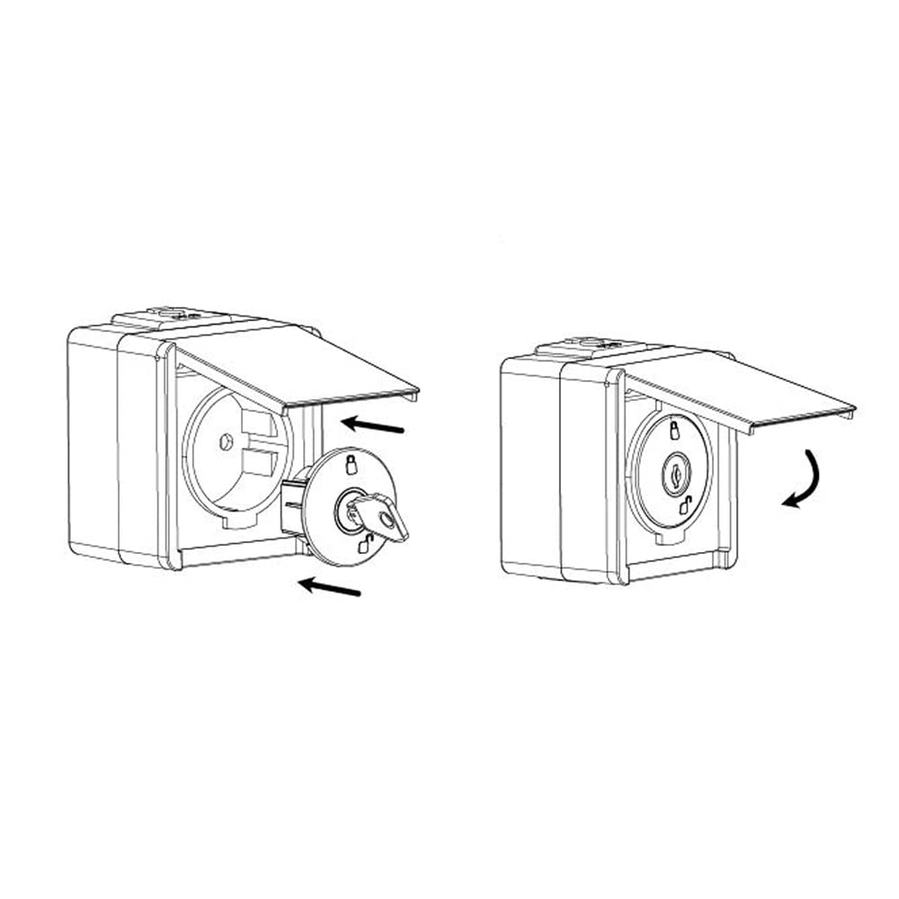 FELGNER Steckdosenschloss mit Berührungsschutz | Steckdosen-Sicherung für Kinder Babys | Schutz vor