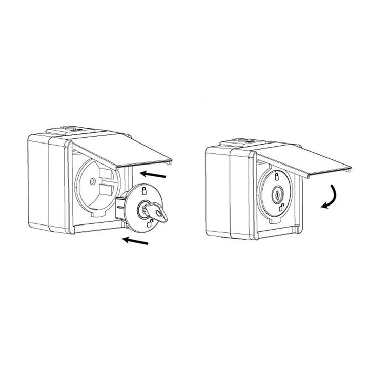 FELGNER Steckdosenschloss mit Berührungsschutz | Steckdosen-Sicherung für Kinder Babys | Schutz vor