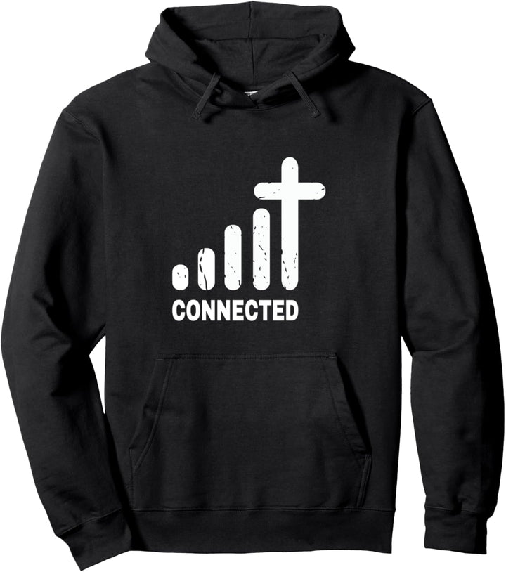 Connected - Lustig Christian Jesus Christus Bibel Kirche Frieden Pullover Hoodie