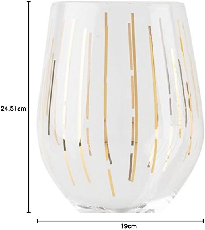 MIKASA Weingläser, Gold, 4 Stück (1er Pack), 6 Weissweingläser Gold, Weissweingläser Gold