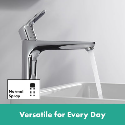 hansgrohe Wasserhahn Focus (Armatur mit Auslauf Höhe 230 mm und Zugstangen-Ablaufgarnitur) Chrom