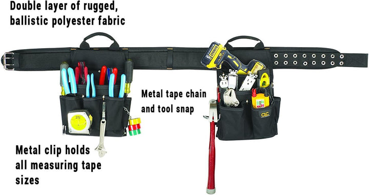 CLC Custom Leathercraft 5609 Werkzeuggürtel, 3-teilig, 20 Taschen