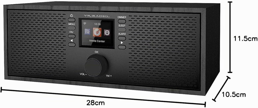 VR-Radio Radio: Stereo-WLAN-Internetradio, Farb-Display, 12 W, Bluetooth 5, Fernbed. (WLAN Lautsprec