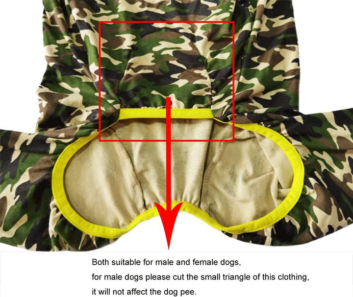 Hundekleidung, schöner, elastischer Hunde-Pyjama, Schlafkleidung, Anti-Haar, staubdicht, vierbeinig,