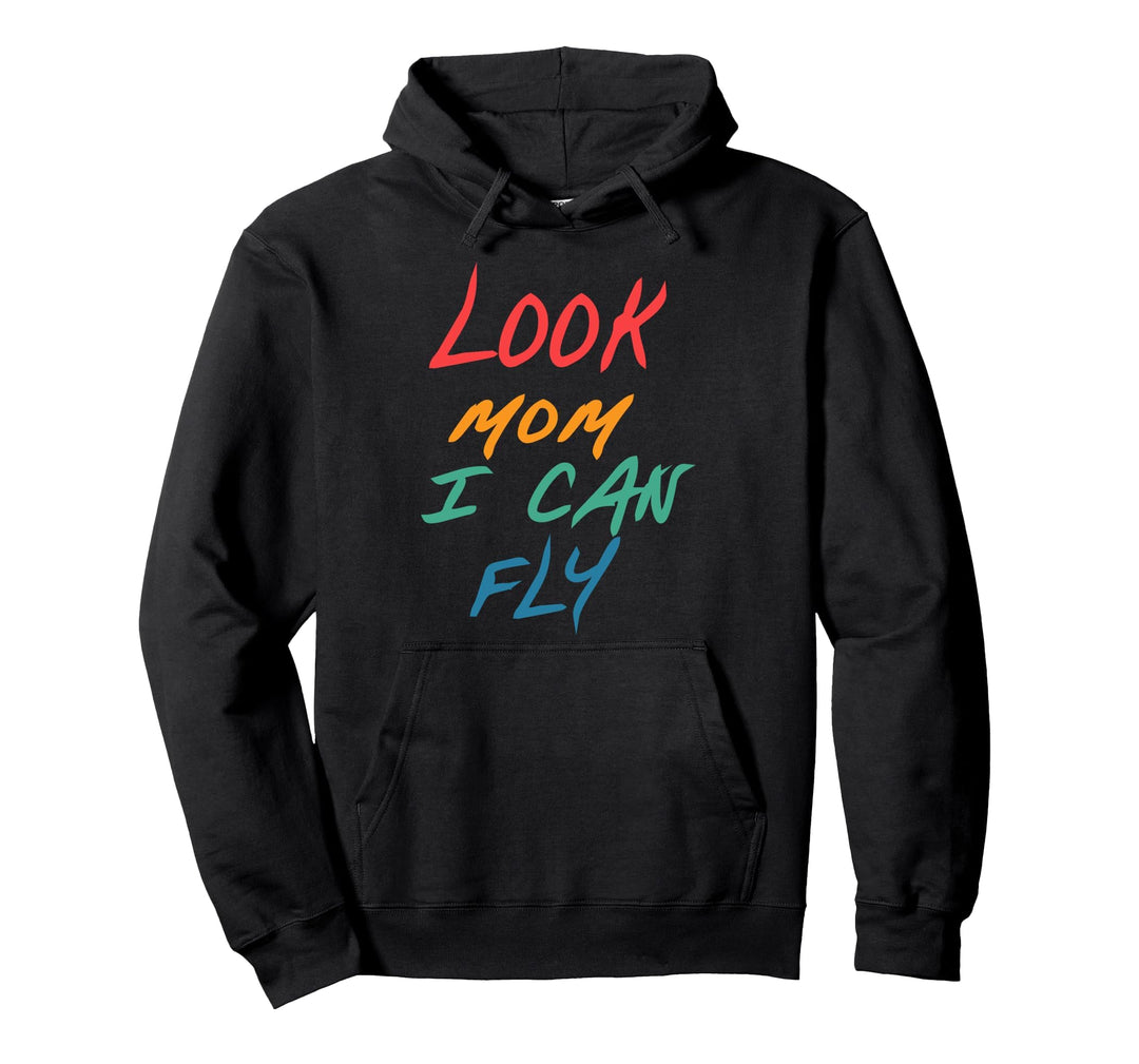 Vintage-Look "Mom I Can Fly" lustiges Geschenk Pullover Hoodie