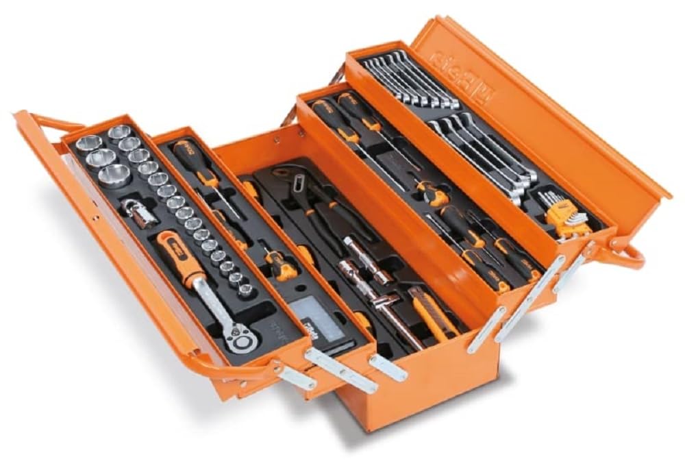 Beta - 2120L-E/T91-I Werkzeugkasten aus Metall mit 91 Werkzeugen für allgemeine Wartungsarbeiten, th