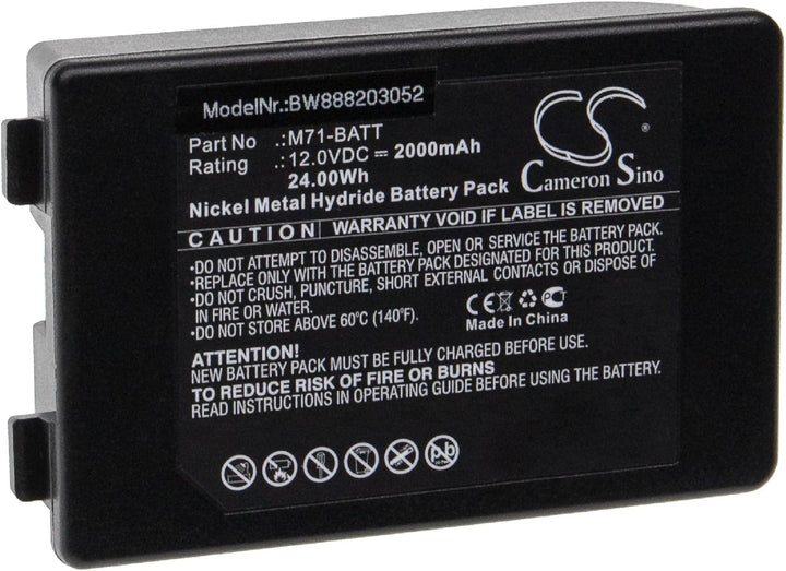 vhbw Akku Ersatz für Brady M71-BATT für Drucker Kopierer Scanner Etiketten-Drucker (2000mAh, 12V, Ni