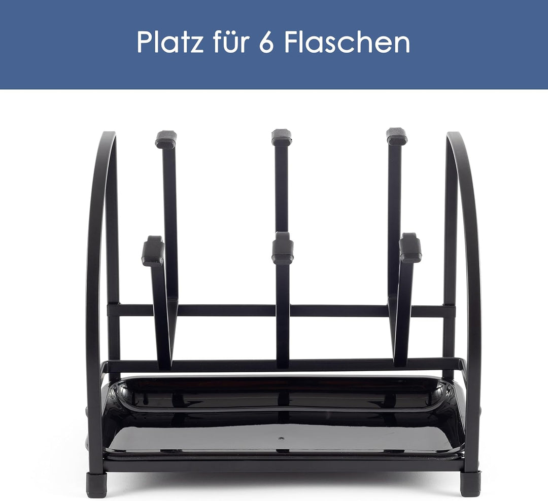Hanseküche Flaschenhalter,20 x 19,5 x 13cm, Universelles Abtropfgestell für Flaschen, Trink- und Bab