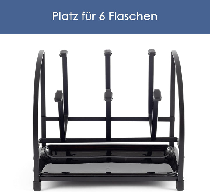 Hanseküche Flaschenhalter,20 x 19,5 x 13cm, Universelles Abtropfgestell für Flaschen, Trink- und Bab