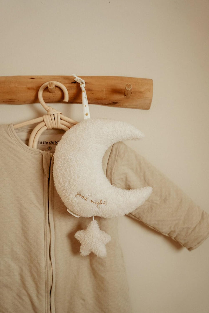 Little Dutch 8449 Spieluhr Mond - Newborn Naturals weiss