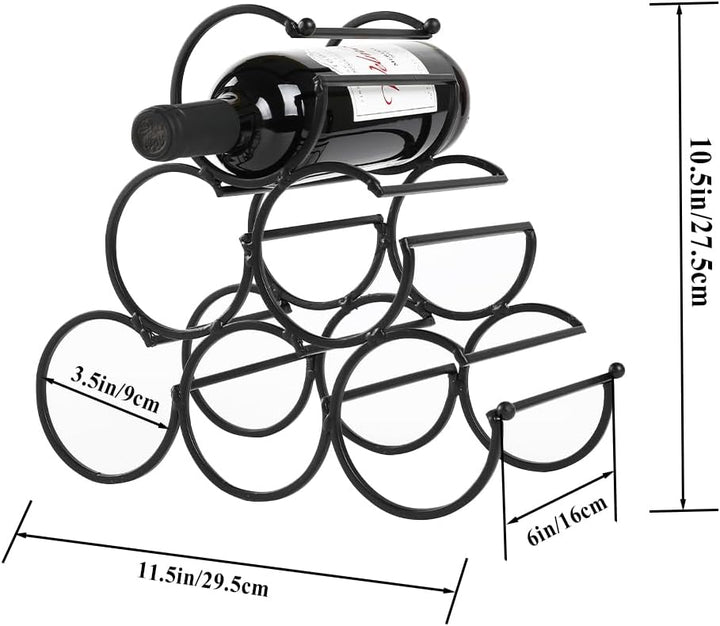 JHY Design Eisen Tisch Weinregal, Wein Flaschenregal Weinregale Freistehender Weinhalter Weinflasche