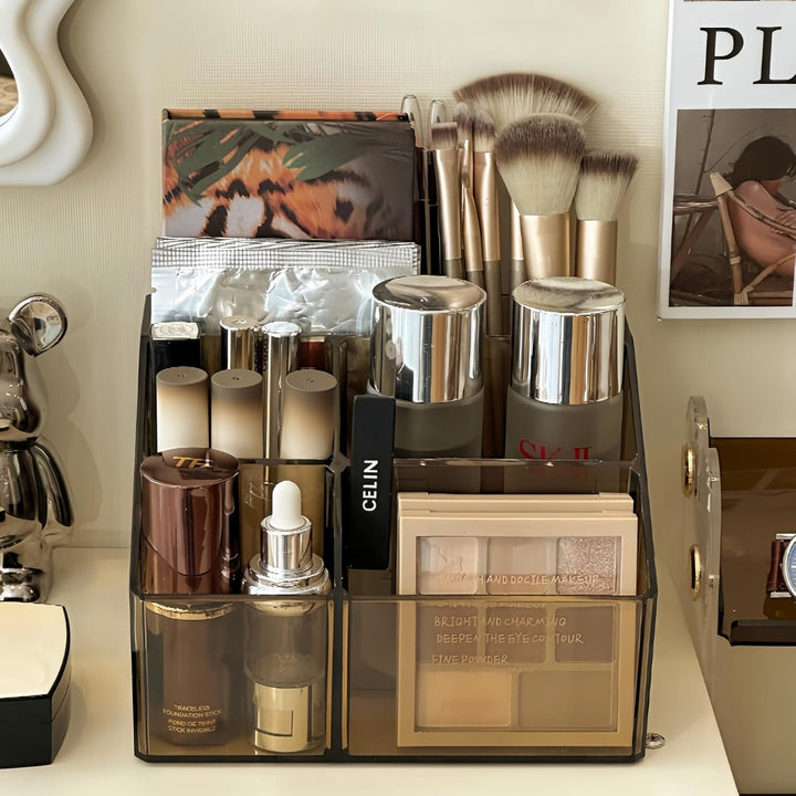 Make Up Organizer, Kosmetik Organizer mit 5 Fächer, Acryl Bad Organizer, Make up pinsel organizer, S