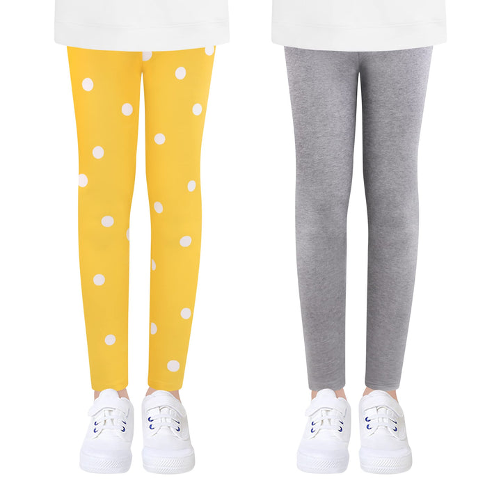 L&K-II 2/3/5er Pack Kinder Leggings Mädchen Tanzhosen Baby Leggings Turnhosen Baumwolle Verschiedene