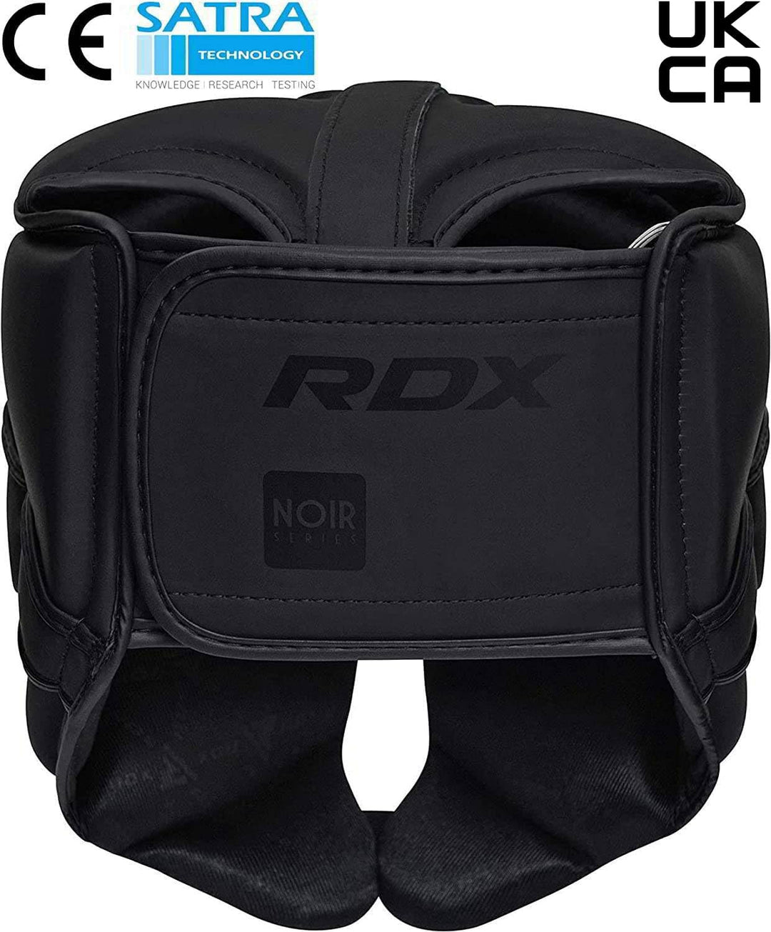 RDX NIOR Kopfschutz Boxen, Maya Hide Leder, Kickboxen MMA Kampfsport Schwarz Kopfschützer Thaiboxen